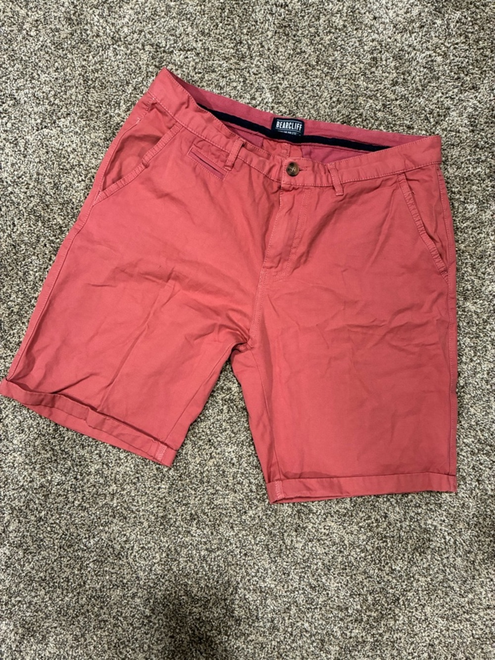 Bearcliff Coral Pink Chino Shorts Size 32 Men’s Summer Casual Golf